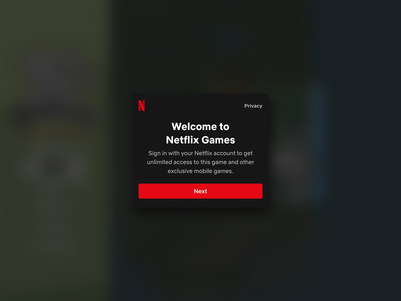 Người chơi cần phải đăng nhập vào tài khoản Netflix đã đăng kí để truy cập trò chơi Người chơi cần phải đăng nhập vào tài khoản Netflix đã đăng kí để truy cập trò chơi