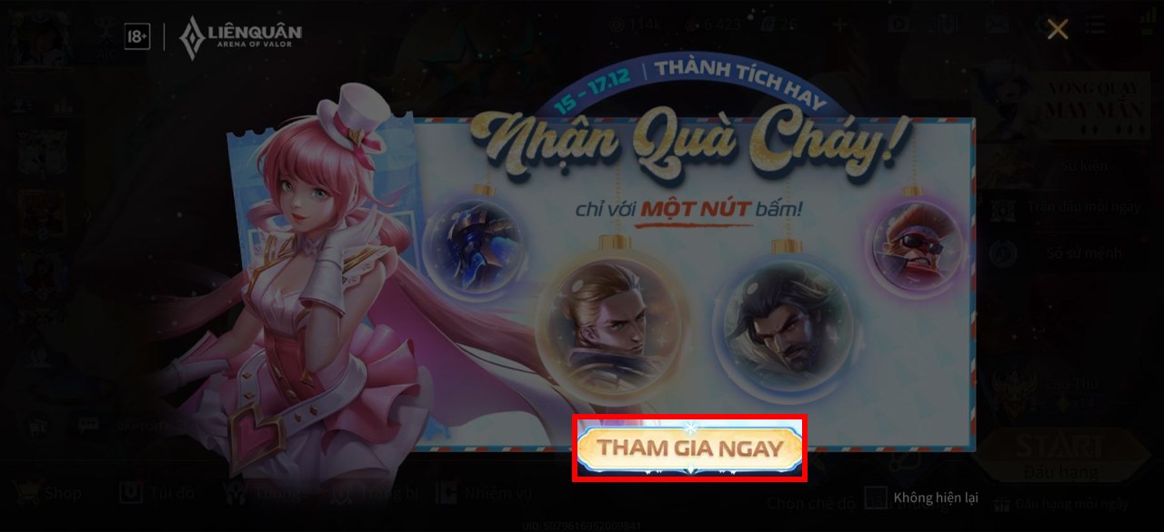 Cách nhận skin S+ hữu hạn miễn phí