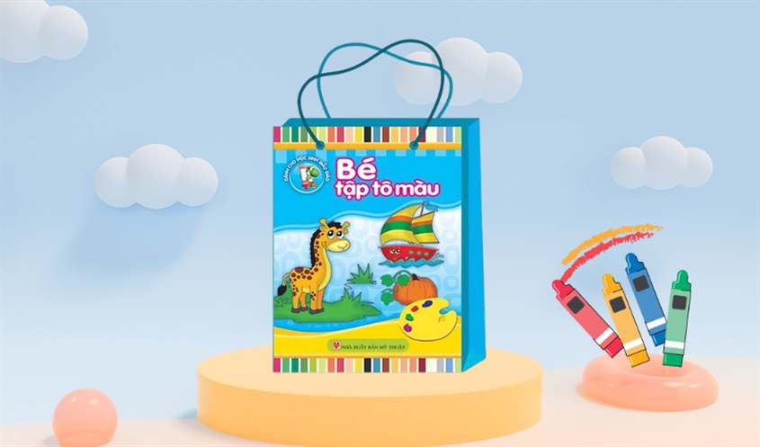 Bộ sách tập tô màu Minh Long với 8 chủ đề đa dạng