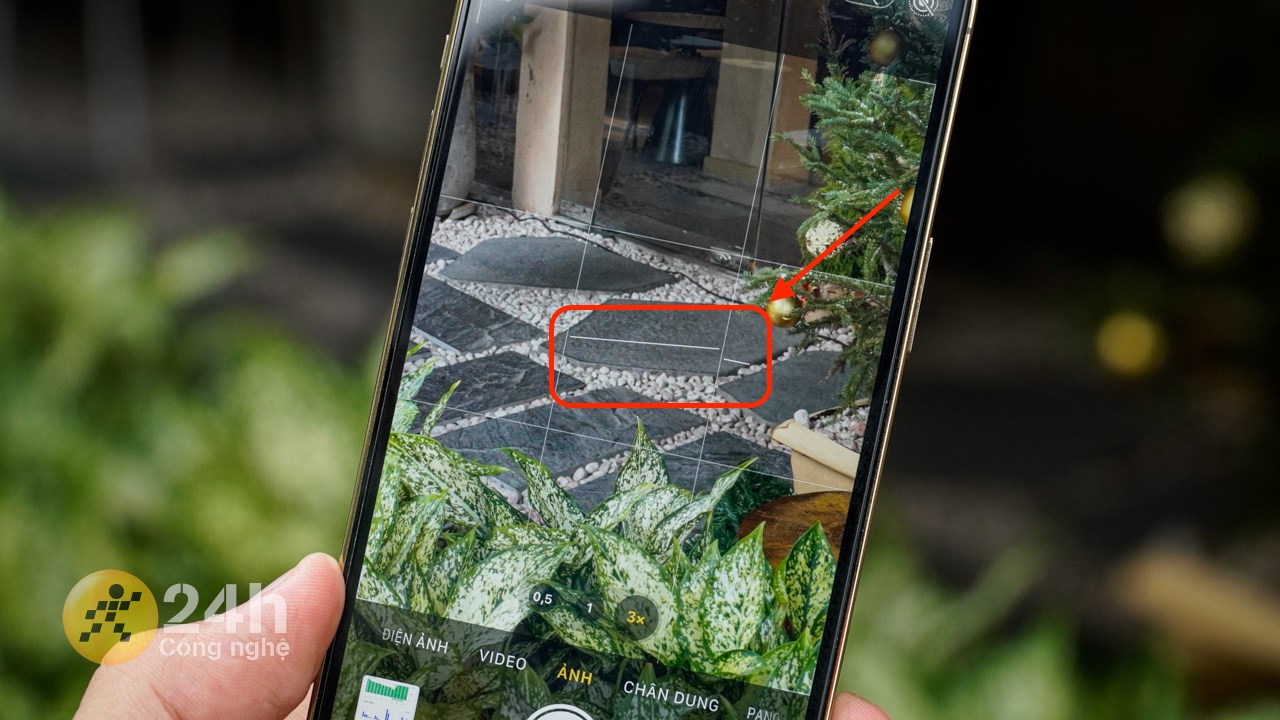 Phần thanh ngang nhỏ này giúp chúng ta canh chỉnh bức ảnh dễ dàng. Phần thanh ngang nhỏ này giúp chúng ta canh chỉnh bức ảnh dễ dàng, tránh bị méo hình.