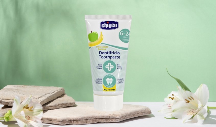 Kem đánh răng cho bé Chicco hương trái cây 50 ml (từ 6 - 24 tháng tuổi)