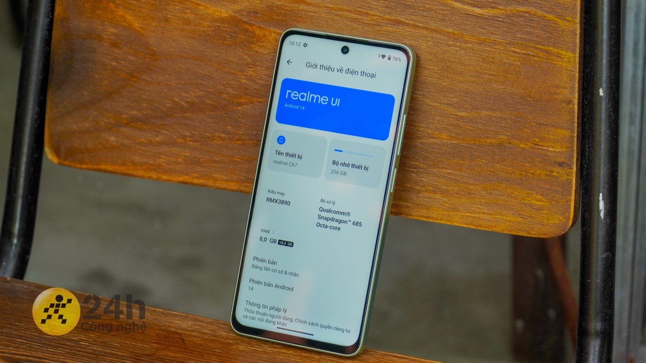 realme C67 còn được trang bị bộ cấu hình tốt trong phân khúc. realme C67 còn được trang bị bộ cấu hình tốt trong phân khúc.