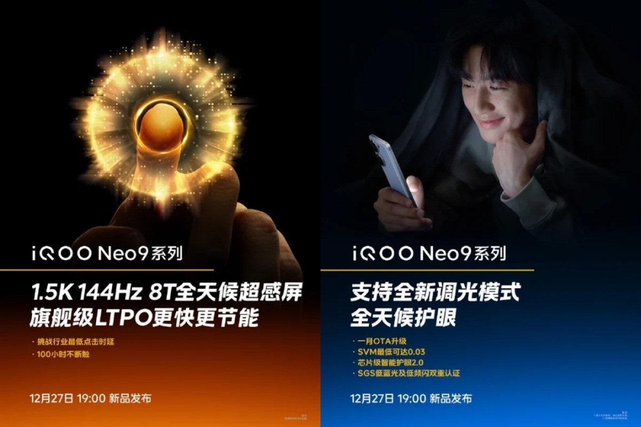 Poster tiết lộ về màn hình của iQOO Neo9 Series