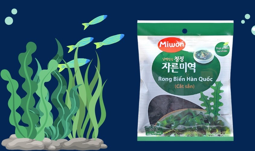 Rong biển khô cắt sẵn Miwon gói 20g (từ 1 tuổi)