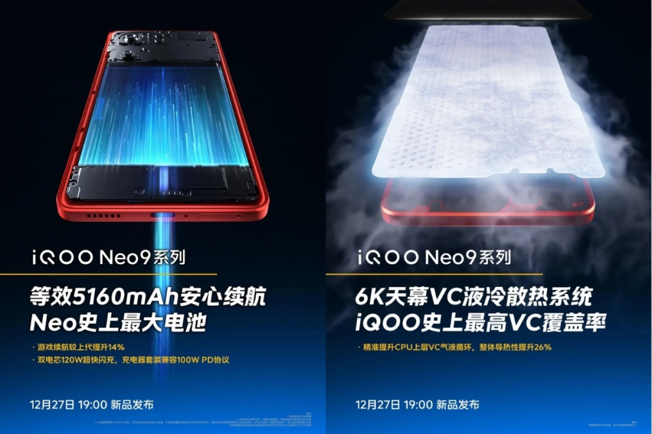 Dòng Neo9 Series sở hữu pin ấn tượng 5.160 mAh và sạc nhanh siêu tốc 120 W