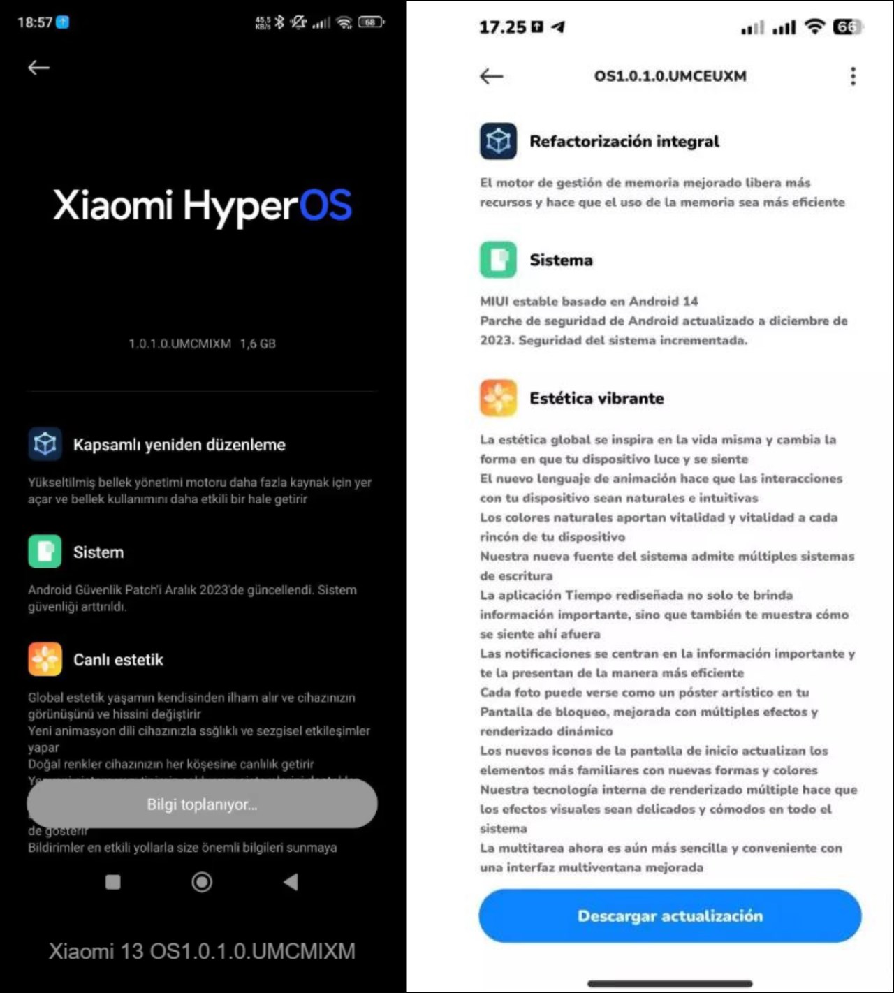 Xiaomi 13 Ultra, Xiaomi 13 bắt đầu được cập nhật hệ điều hành HyperOS