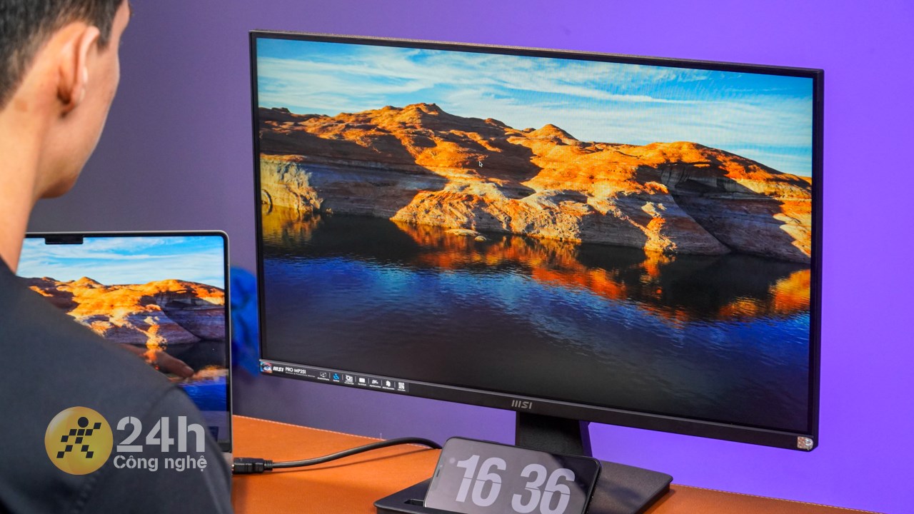 Màn hình MSI PRO MP251 có chất lượng hiển thị rất rõ ràng.