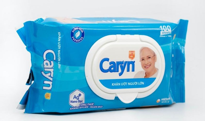 Khăn ướt Caryn giúp kháng khuẩn và bảo vệ làn da hiệu quả