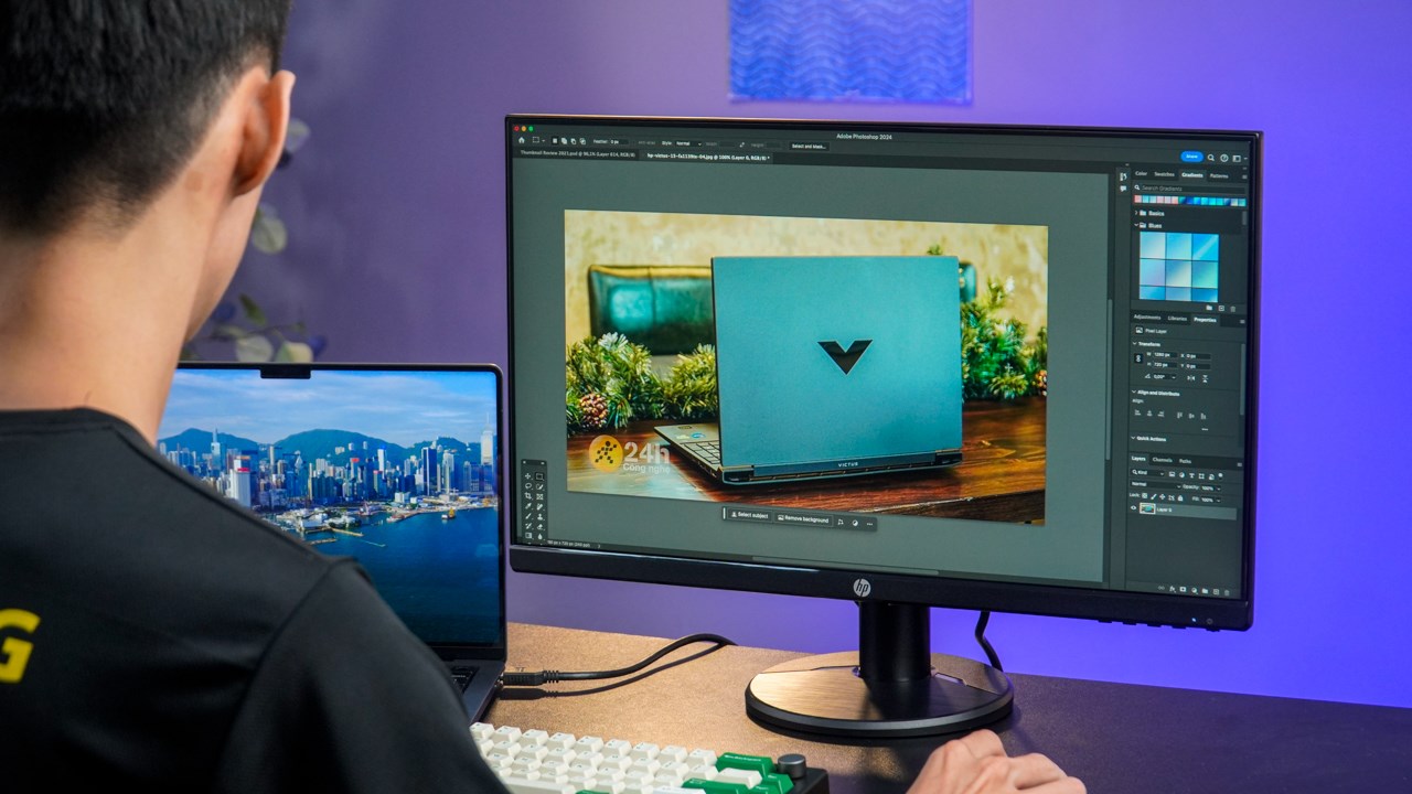 HP LCD V24i được trang bị màn hình IPS với độ phân giải Full HD+