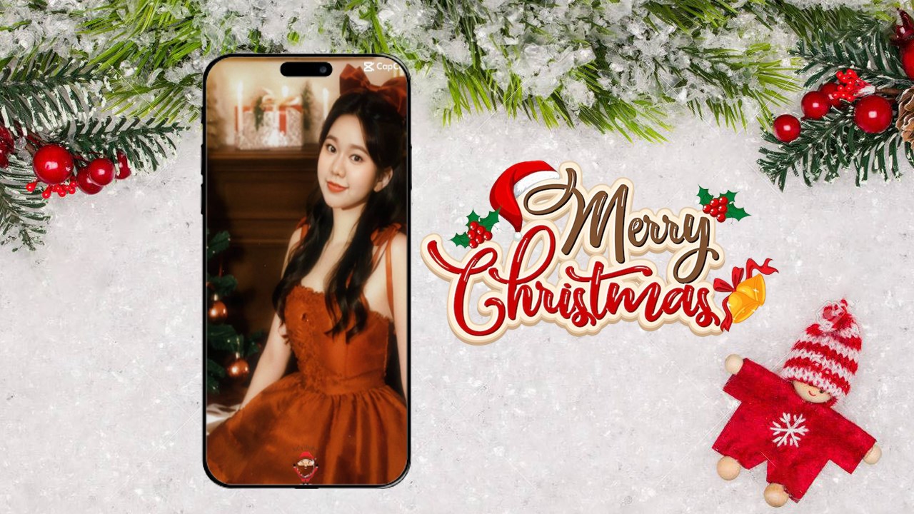 Cách dùng hiệu ứng ghép mặt giáng sinh trên CapCut