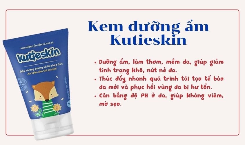 Kem dưỡng Kutieskin giúp cấp ẩm và phục hồi da