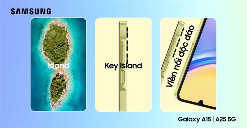 Samsung Galaxy A15 sở hữu ngoại hình sang trọng, tinh tế với thiết kế Key Island độc đáo