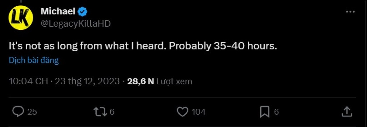 Bài viết của YouTuber Legacy Killa HD trên mạng xã hội X Bài viết của YouTuber Legacy Killa HD trên mạng xã hội X