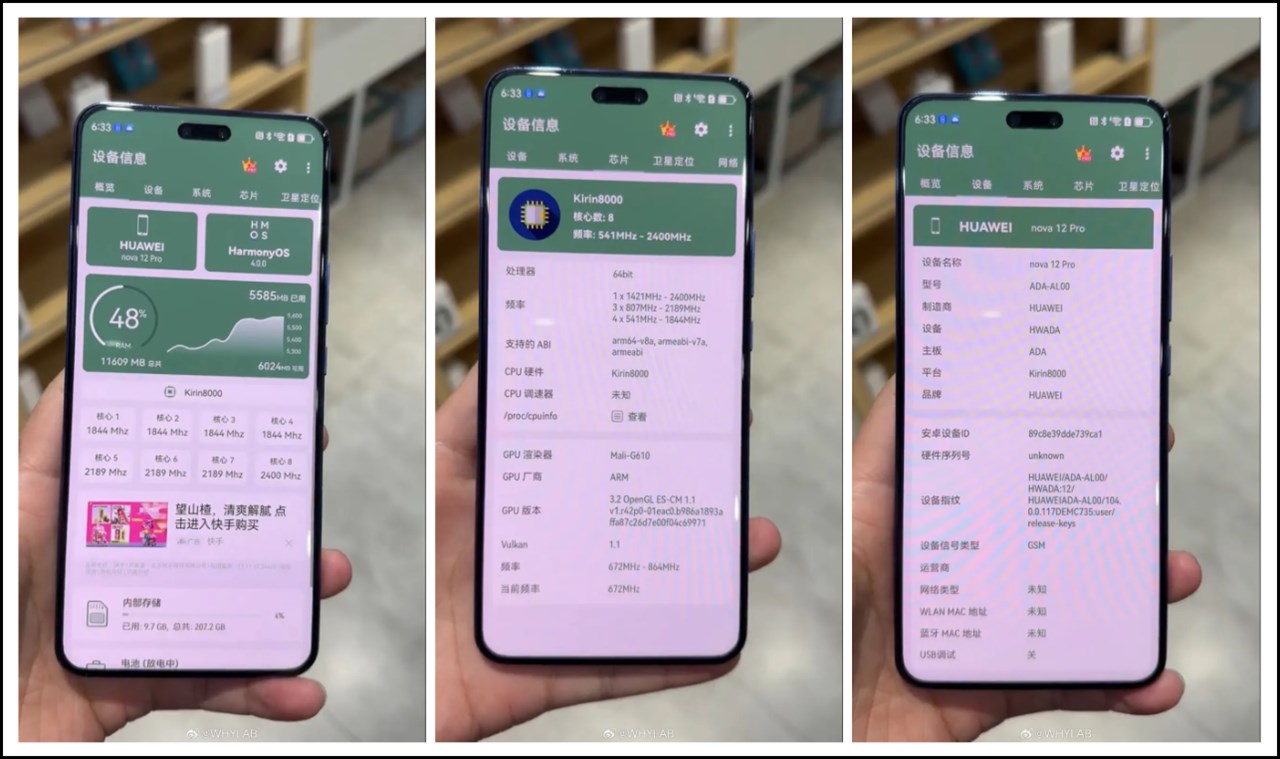 Thông số kỹ thuật của chip Krin 8000
