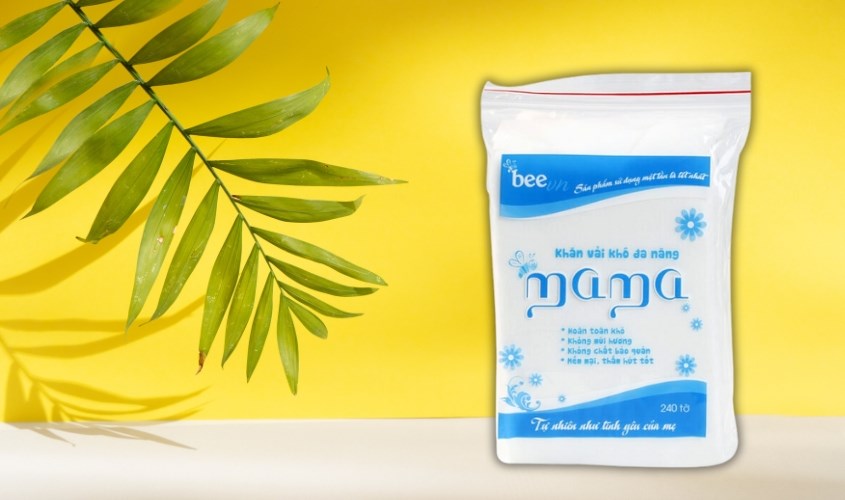 Túi 240 tờ khăn vải khô đa năng Mama không mùi