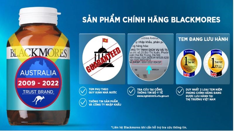 Check tem trên sản phẩm Blackmores