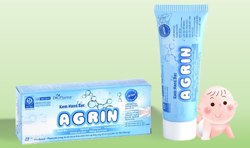 Kem bôi da Nano Bạc cho bé Agrin 25g