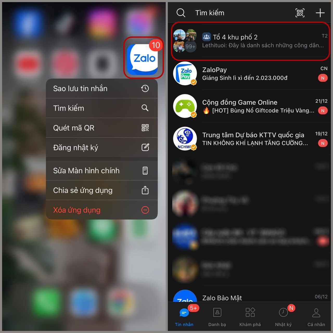 Trò chuyện cộng động trên Zalo Trò chuyện cộng động trên Zalo