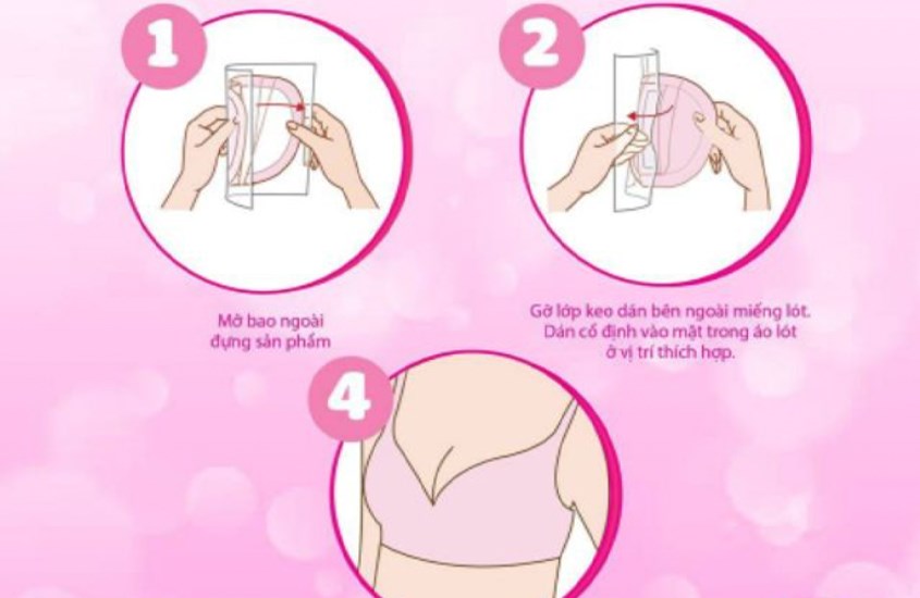 Các bước sử dụng miếng lót thấm sữa ChuChu Baby đúng cách