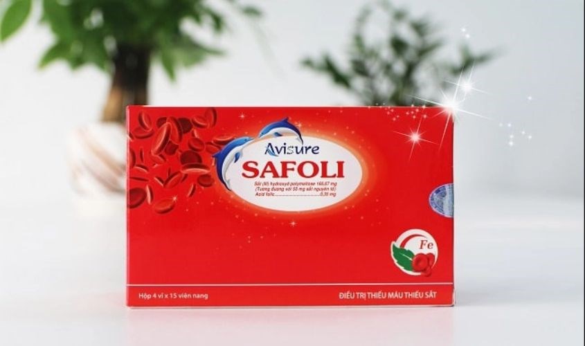 Sắt hữu cơ không oxy hóa Avisure Safoli cung cấp đầy đủ 50mg sắt cho phụ nữ mang thai