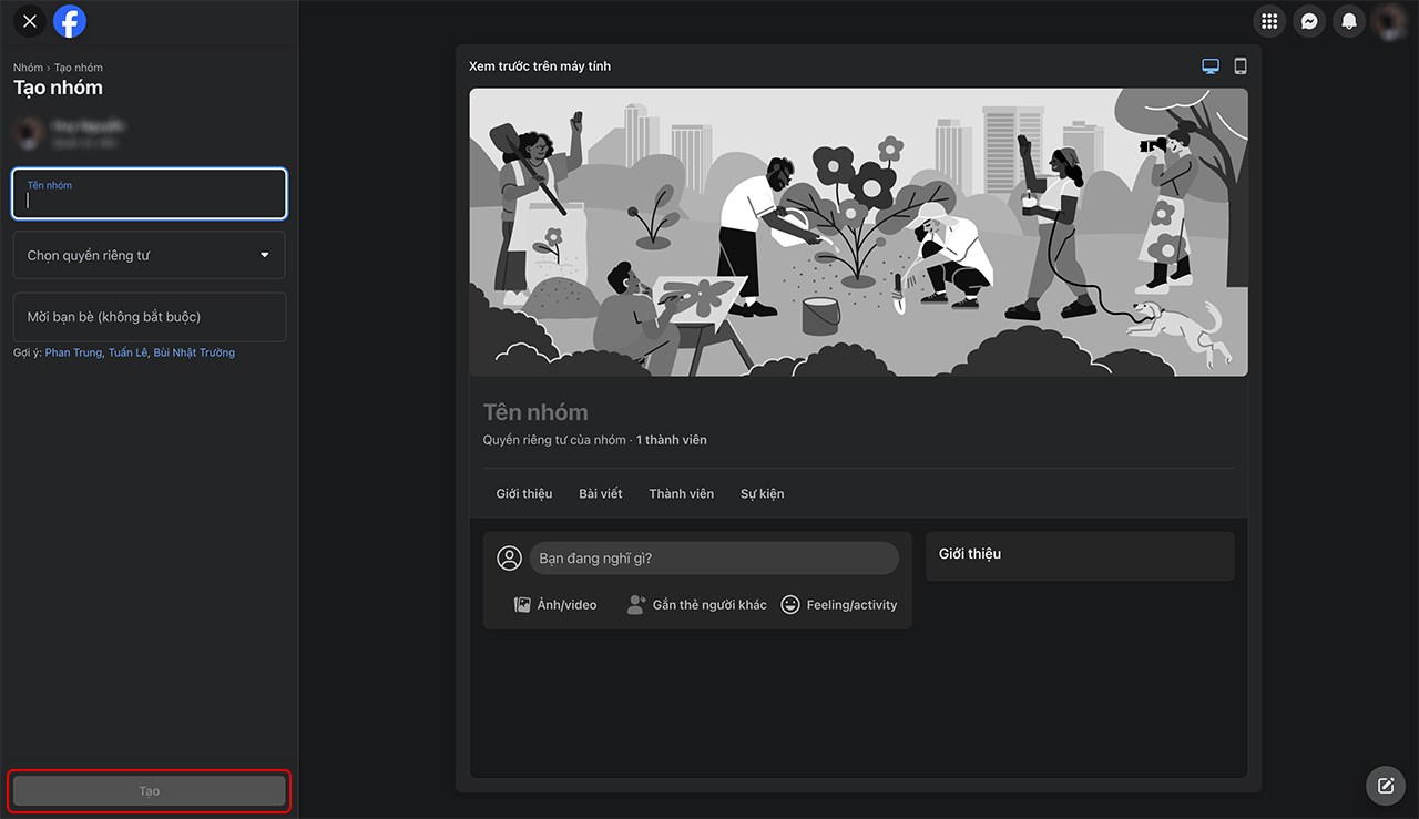 Cách tạo ra group bên trên Facebook