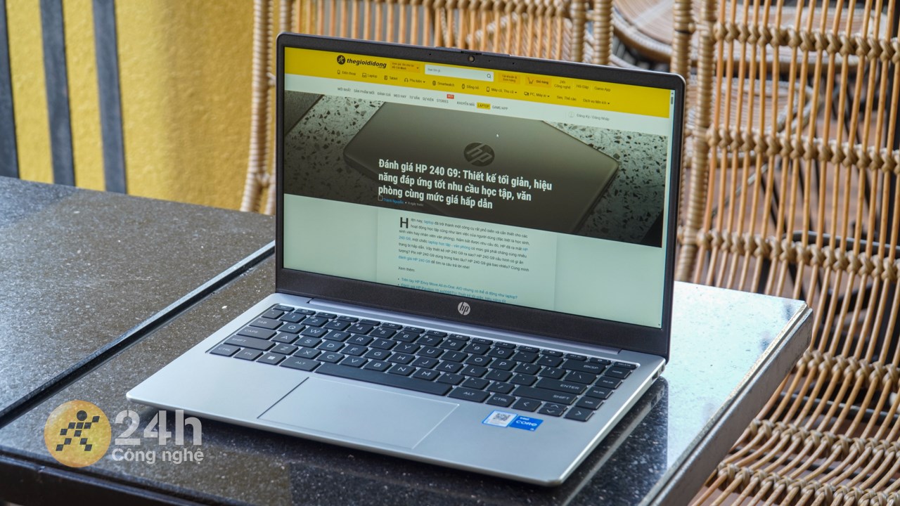Vi xử lý Core i5-1335U trên HP 240 G10 cho khả năng tiết kiệm điện tốt