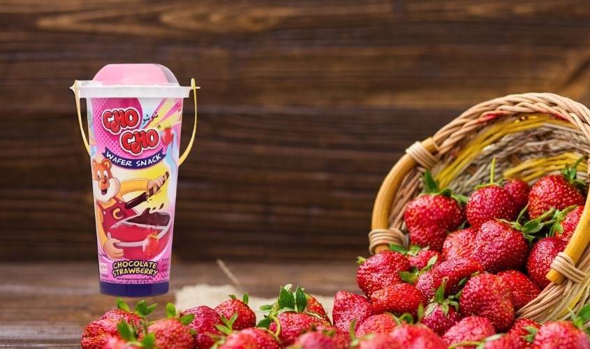 Bánh que chấm socola vị dâu Chocho 35g (từ 2 tuổi)