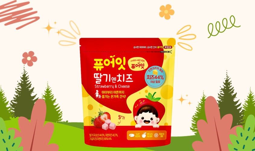 Phô mai sấy lạnh Naebro vị dâu gói 16g (từ 7 tháng)