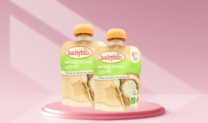 Sữa chua yến mạch Babybio vị chuối 85g (từ 6 tháng)