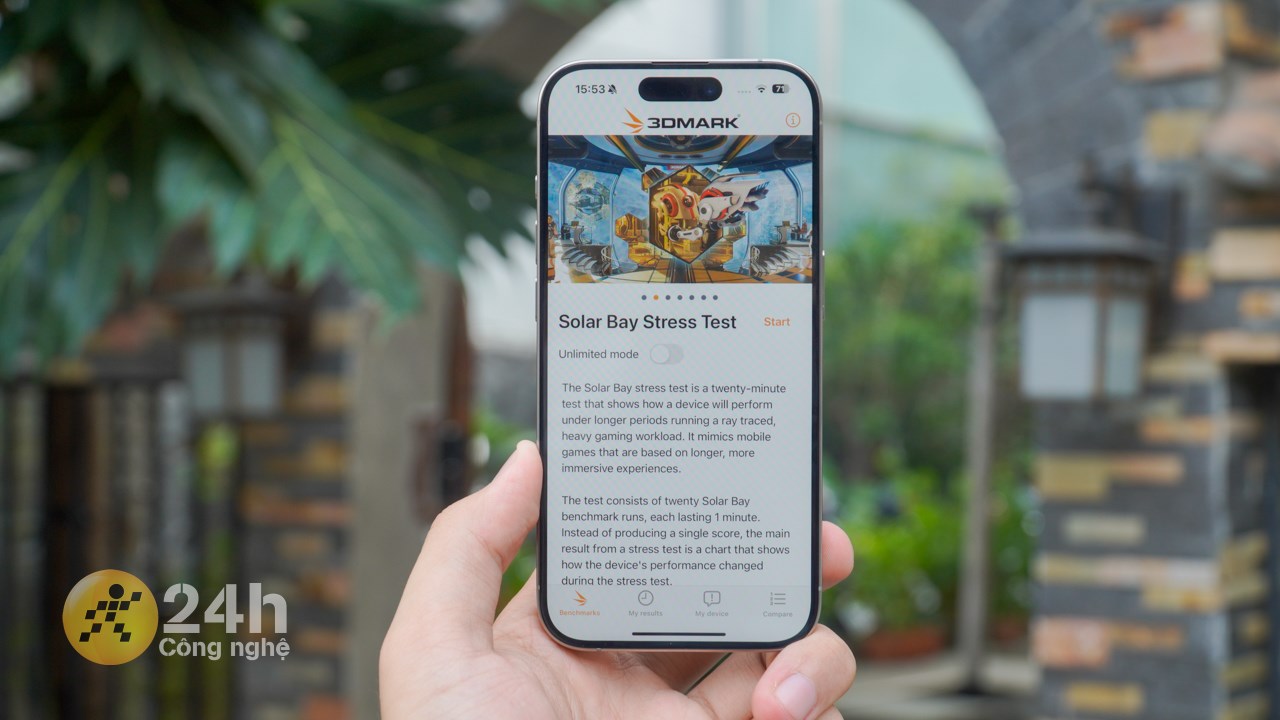 iPhone 15 Pro cho ra những kết quả chấm điểm rất tốt dù ở phiên bản iOS nào.