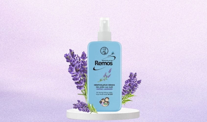 Xịt chống muỗi Remos 70 ml hương lavender (từ 4 tuổi)