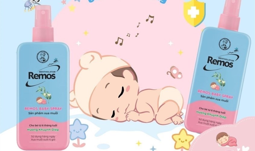 Xịt chống muỗi Remos Baby Spray 70 ml hương khuynh diệp (từ 6 tháng)