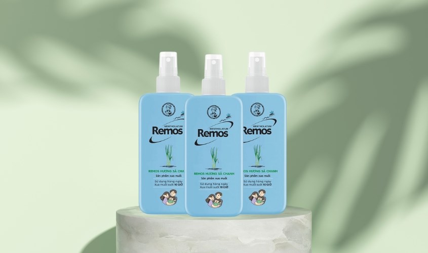 Xịt chống muỗi Remos 70 ml hương sả chanh (từ 4 tuổi)