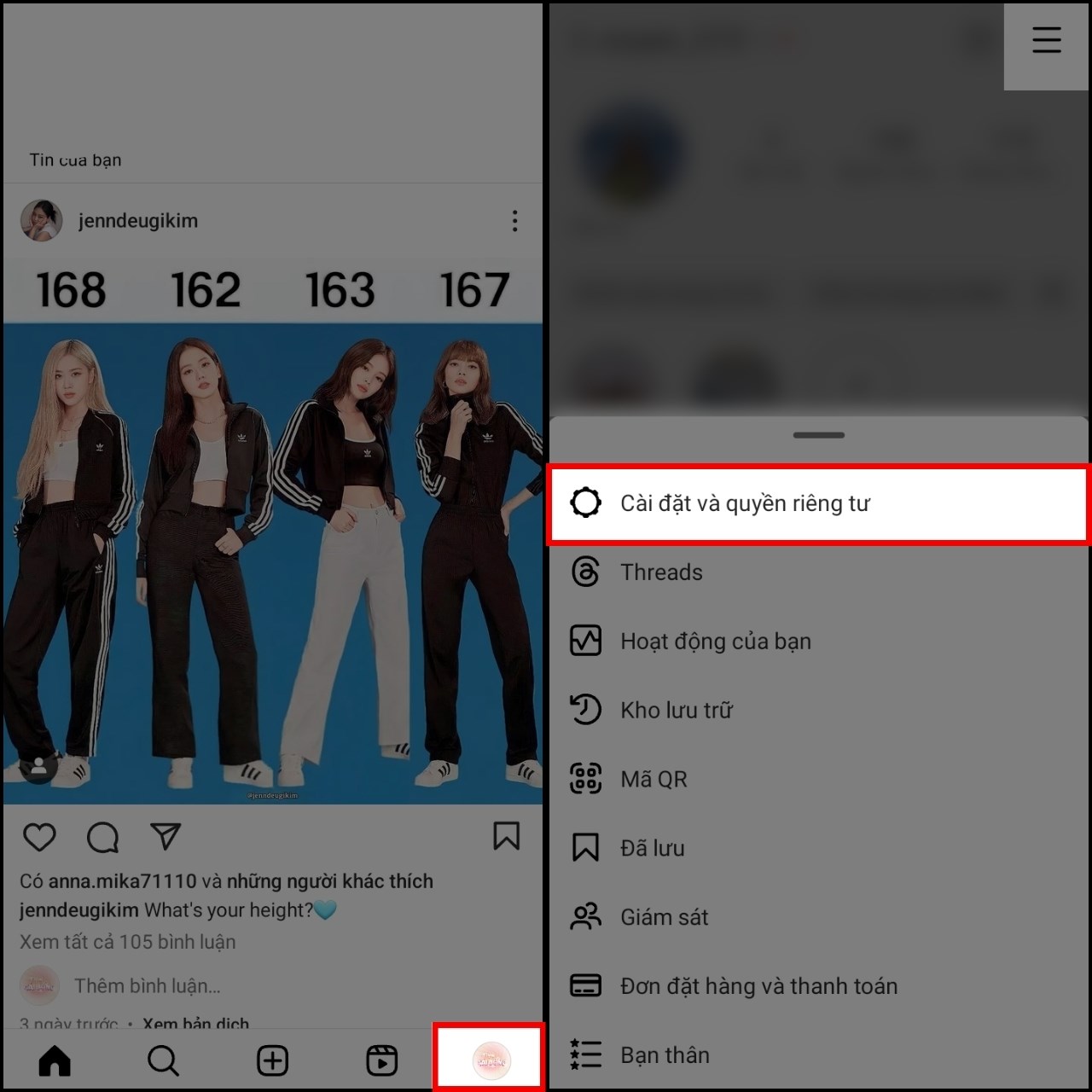 Cách chặn người khác thêm bạn vào nhóm trên Instagram