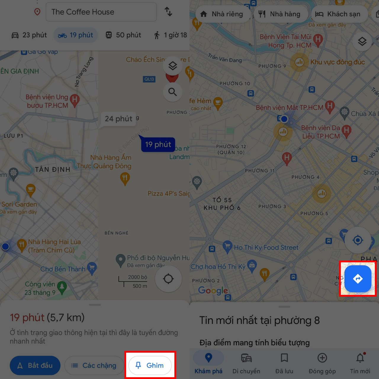 Cách lưu quãng đường trên Google Maps
