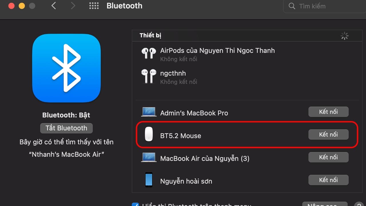 Cách kết nối chuột không dây với MacBook