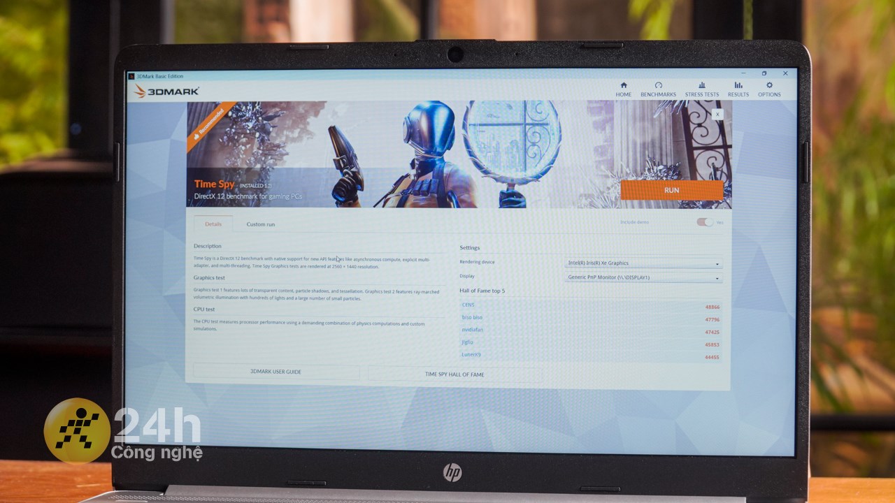 HP 15s fq5147TU cho điểm số hiệu năng rất tốt, phù hợp cấu hình