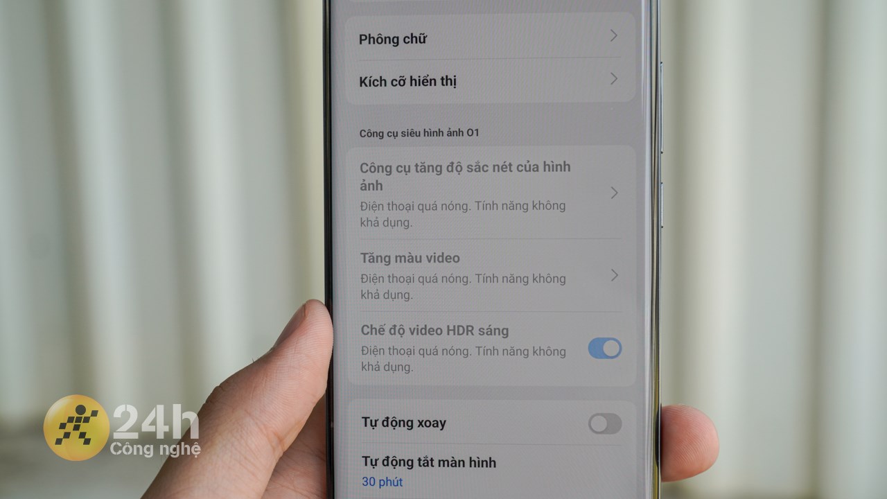 Chúng ta không sử dụng Công cụ siêu hình ảnh O1 nếu như Reno11 Pro 5G gặp tình trạng nóng máy.