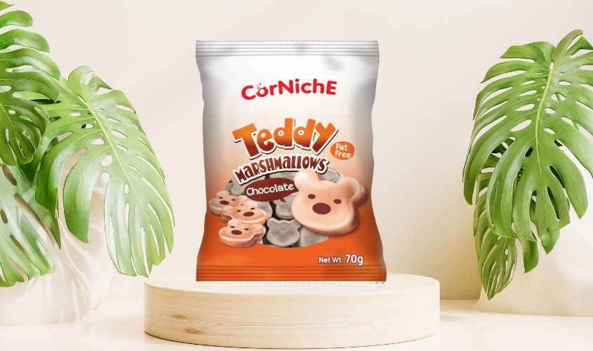 Kẹo Marshmallow Corniche Choccolate Teddy dễ thương 