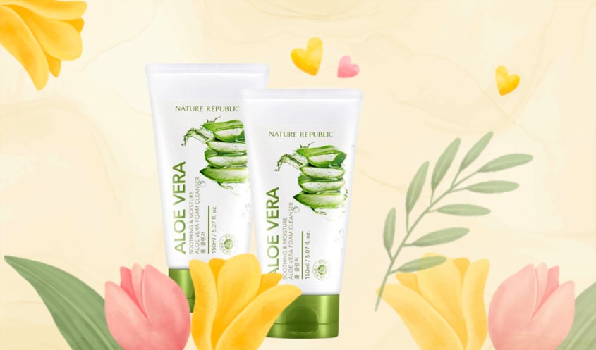 Sữa rửa mặt chiết xuất Lô Hội Nature Republic Soothing & Moisture