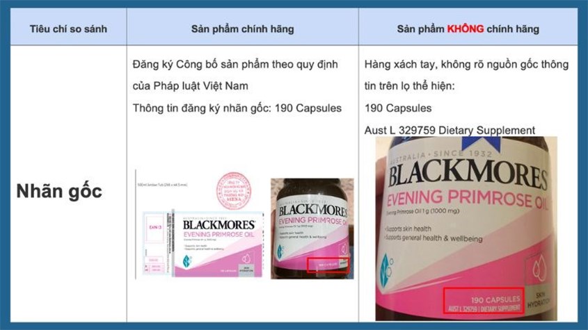 Kiểm tra nhãn gốc của sản phẩm 