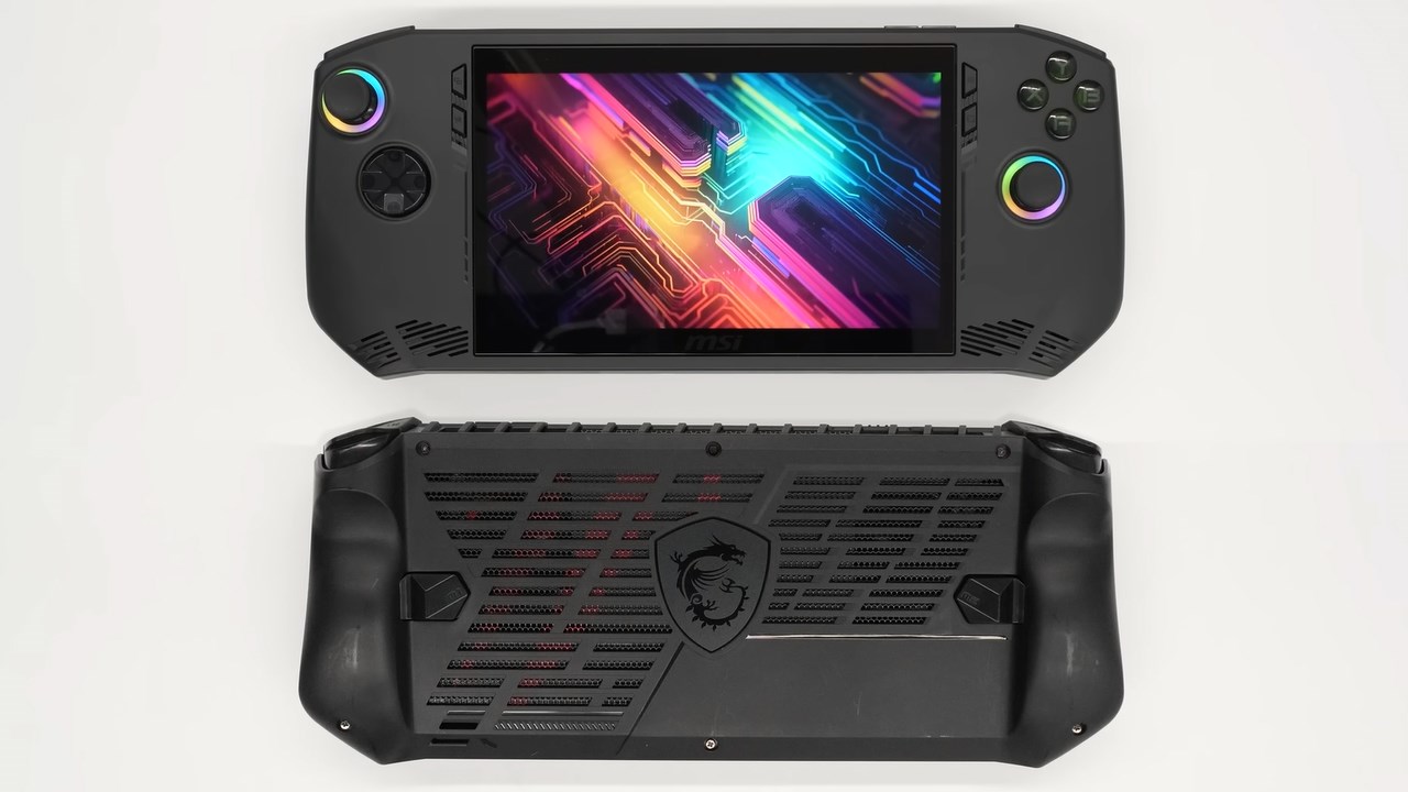 MSI Claw A1M có ngoại hình hầm hố đặc trưng của các sản phẩm gaming đến từ MSI