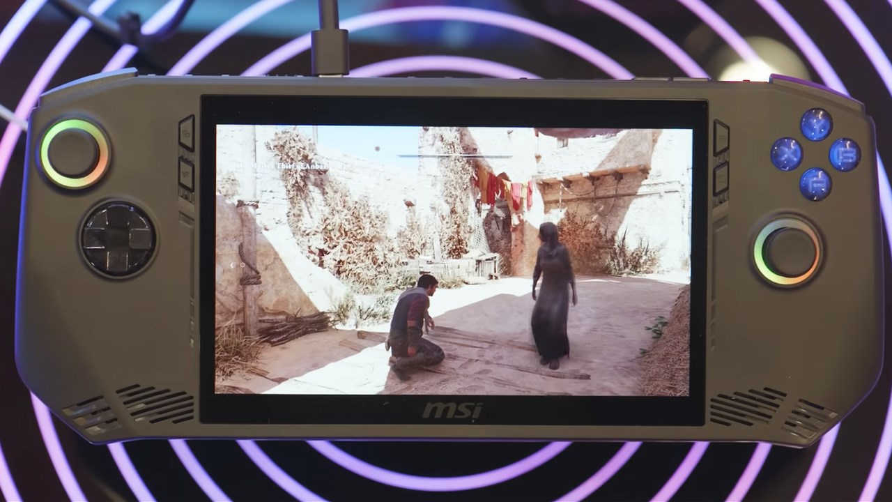 MSI Claw A1M được trang bị màn hình IPS rộng 7 inch, độ phân giải Full HD.