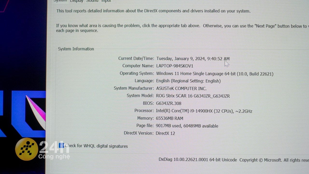 Cấu hình ASUS ROG Strix Scar 16 2024 sẽ không khiến bạn thất vọng.