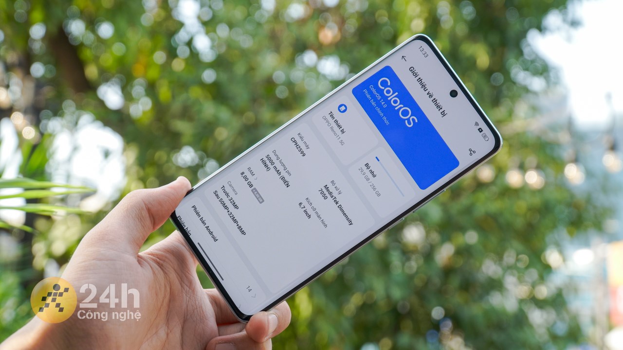 Giao diện ColorOS 14 trên OPPO Reno11 thật tuyệt vời