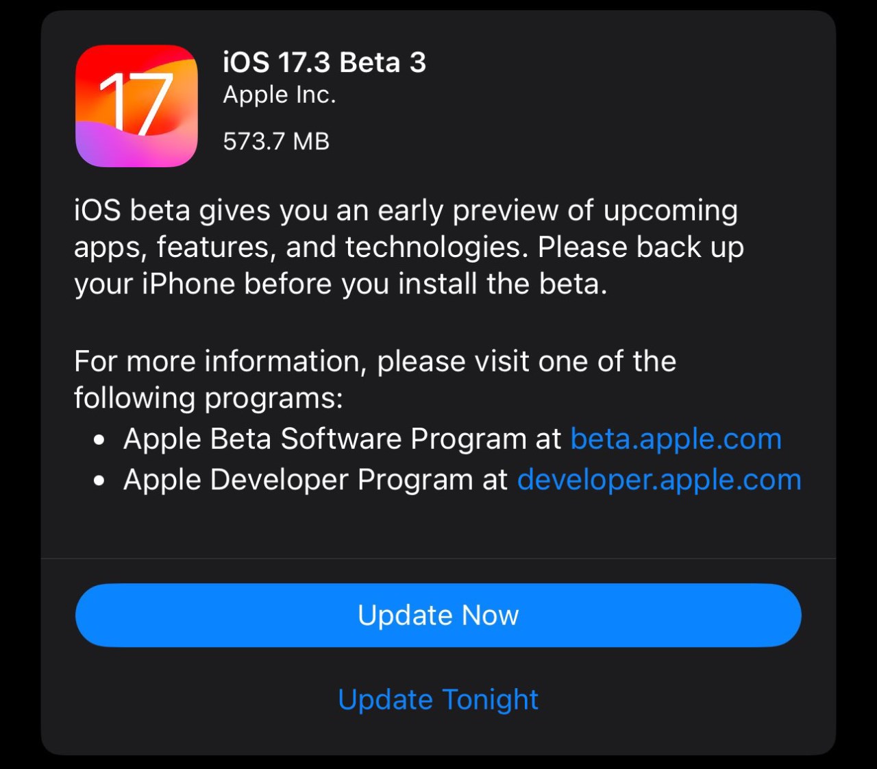Apple phát hành iOS 17.3 và iPadOS 17.3 beta 3