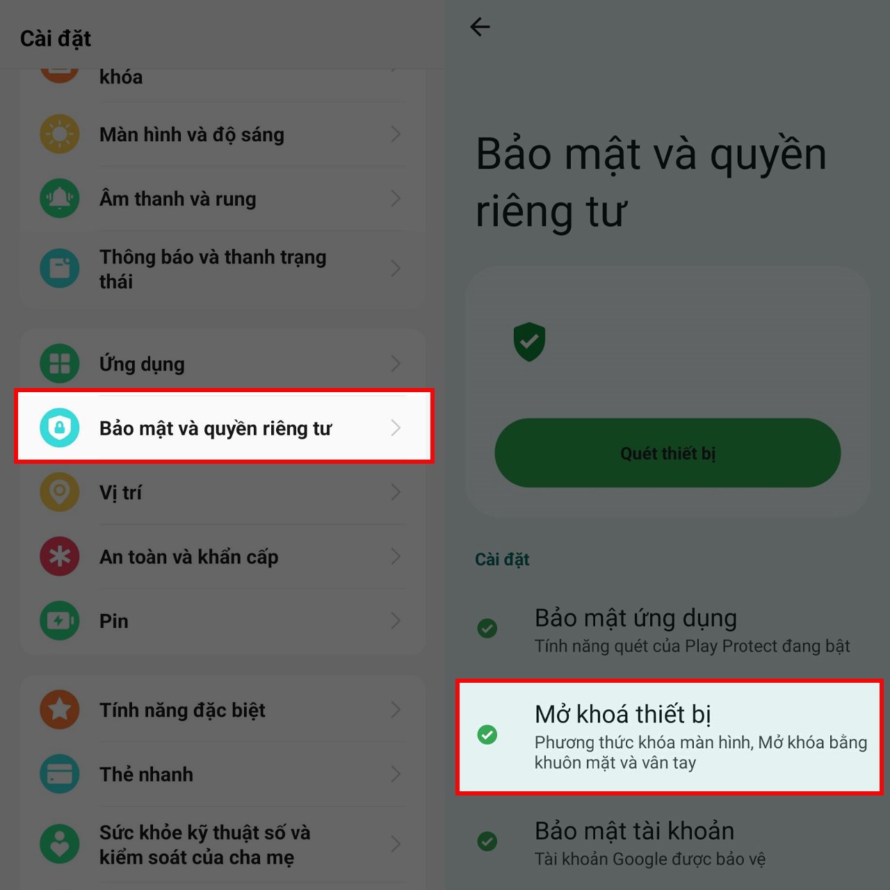 Mở khóa khuôn mặt không cần vuốt OPPO Mở khóa khuôn mặt không cần vuốt OPPO