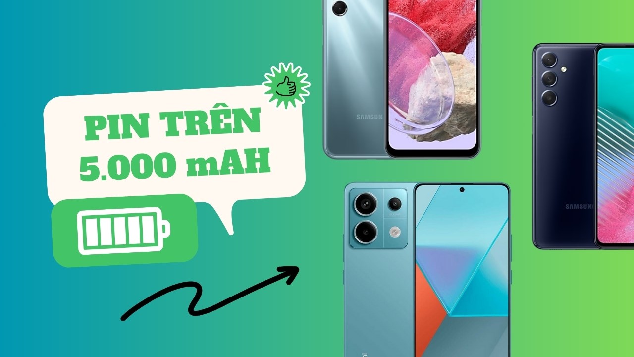 Muốn dùng cả ngày? Xem ngay TOP smartphone pin cao trên 5.000 mAh!