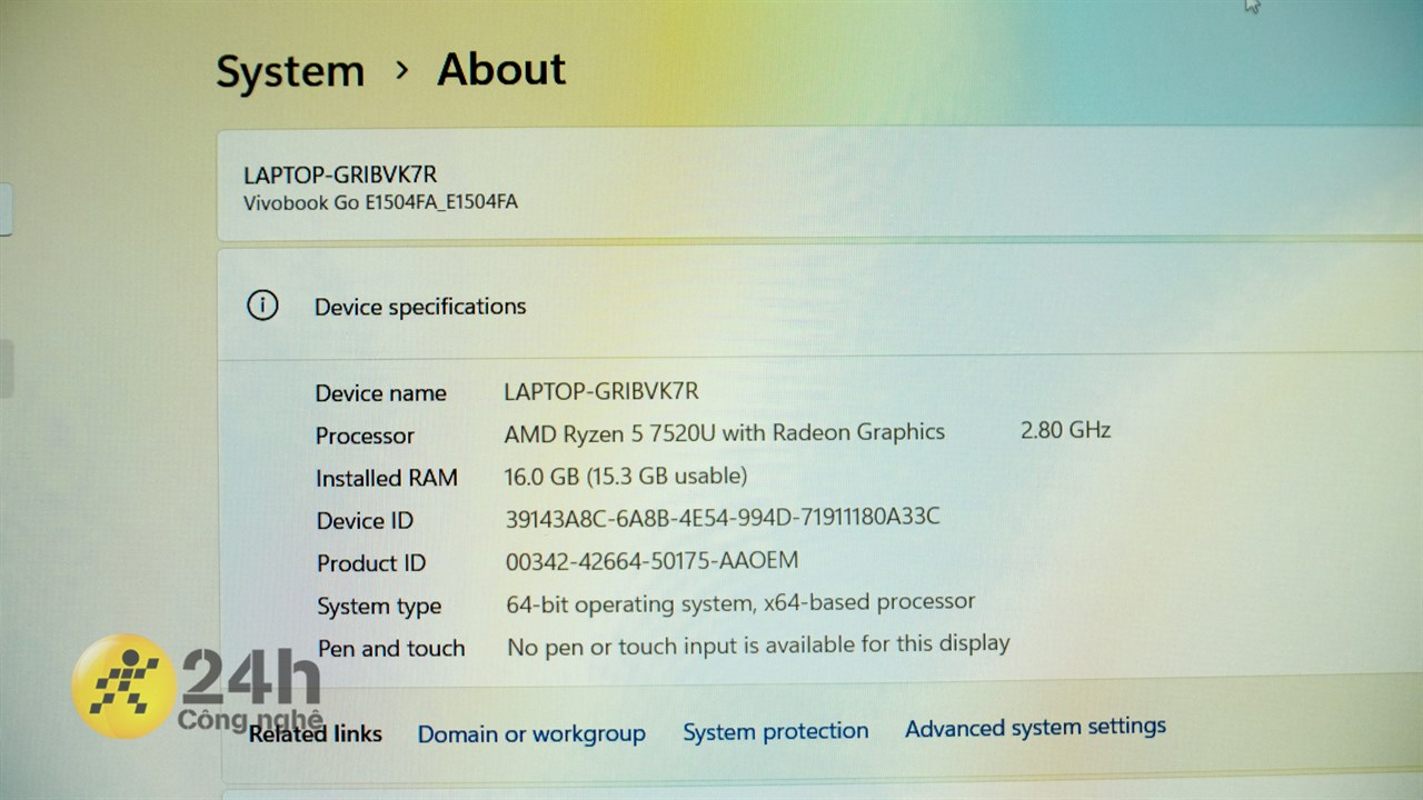 ASUS Vivobook Go 15 được trang bị bộ cấu hình tốt. ASUS Vivobook Go 15 được trang bị bộ cấu hình tốt.