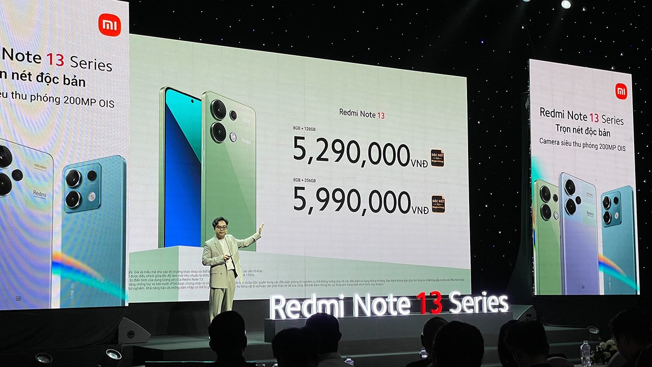 Giá bán chính thức của phiên bản Redmi Note 13 đặc quyền Thế Giới Di Động